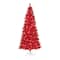 6.5ft. Pre-Lit Flocked Fashion Red Artificial Christmas Tree, Clear LED Lights